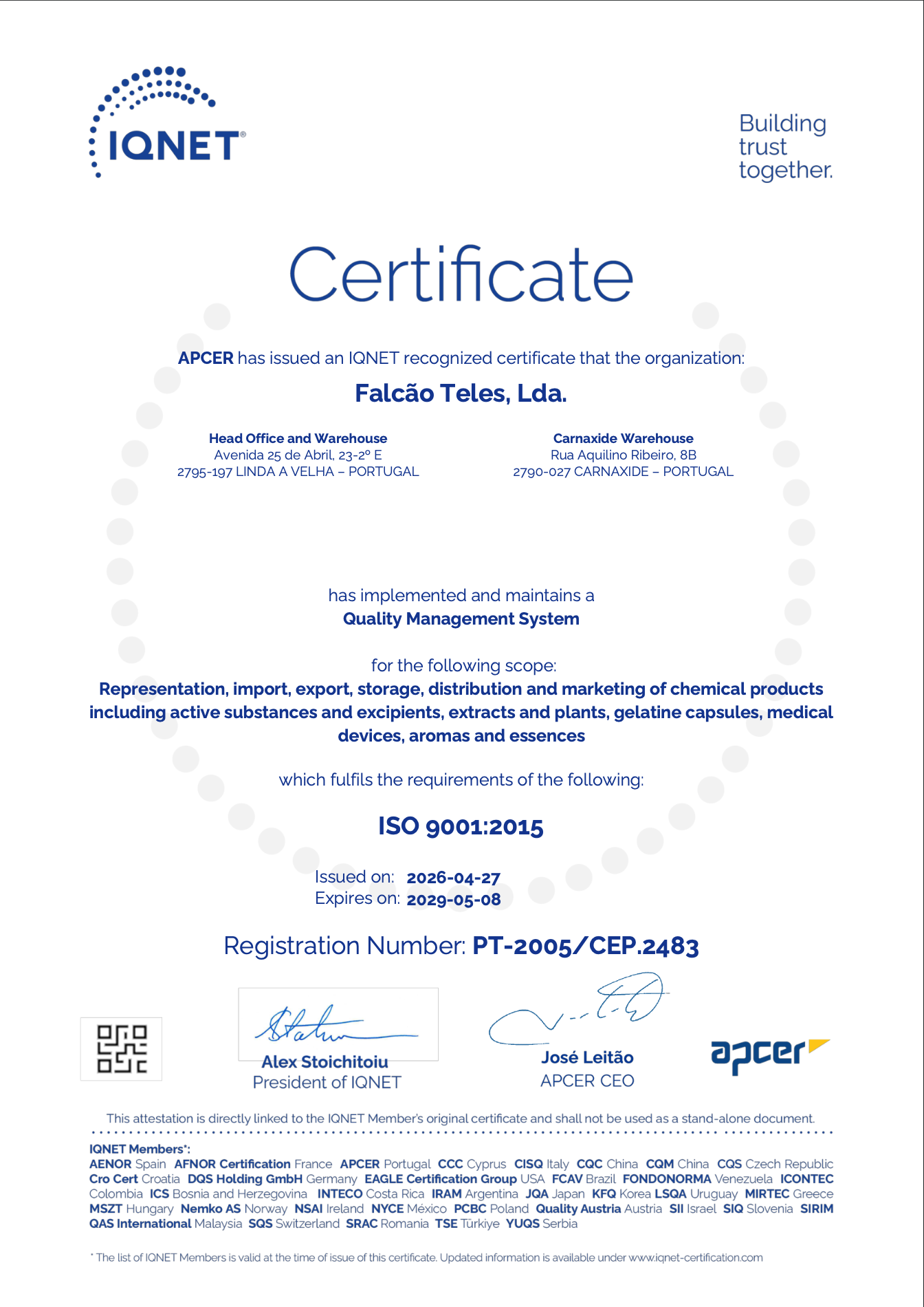Certificado Apcer